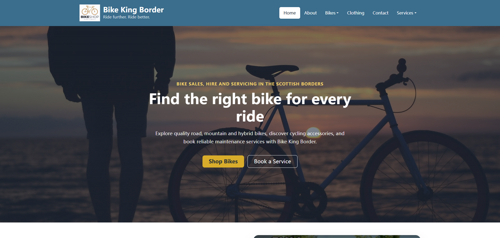 Bike Website Redesign preview