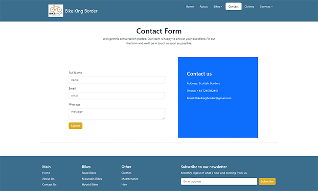 Image of contact page